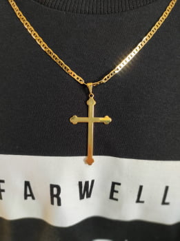 CORRENTE MASCULINA FOLEADA 18K