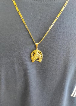 CORRENTE MASCULINA FOLEADA 18K
